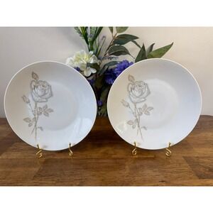 Rosenthal Classic Rose Salad Plates Raymond Loewy Germany Porcelain Vintage
